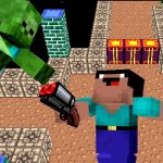 Space Adventure: Noobiks Battle vs Zombies – Game Hành Động
